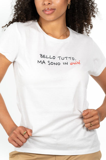 Susy Mix - T-shirt slim con scritta