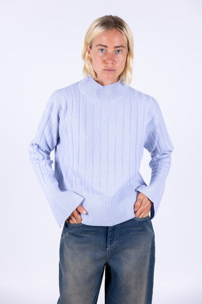 Bottega Artigiana - Maglia collo lupetto costa larga