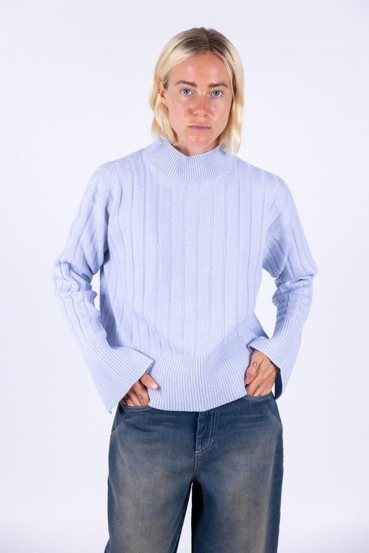 Bottega Artigiana - Maglia collo lupetto costa larga