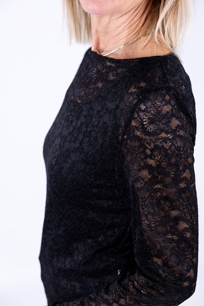 Susy Mix - Maglia pizzo collo a barchetta