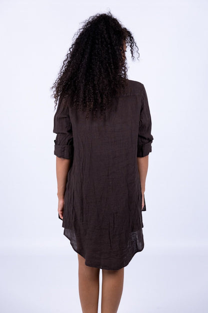 Tensione In - Camicia con spacchi in lino