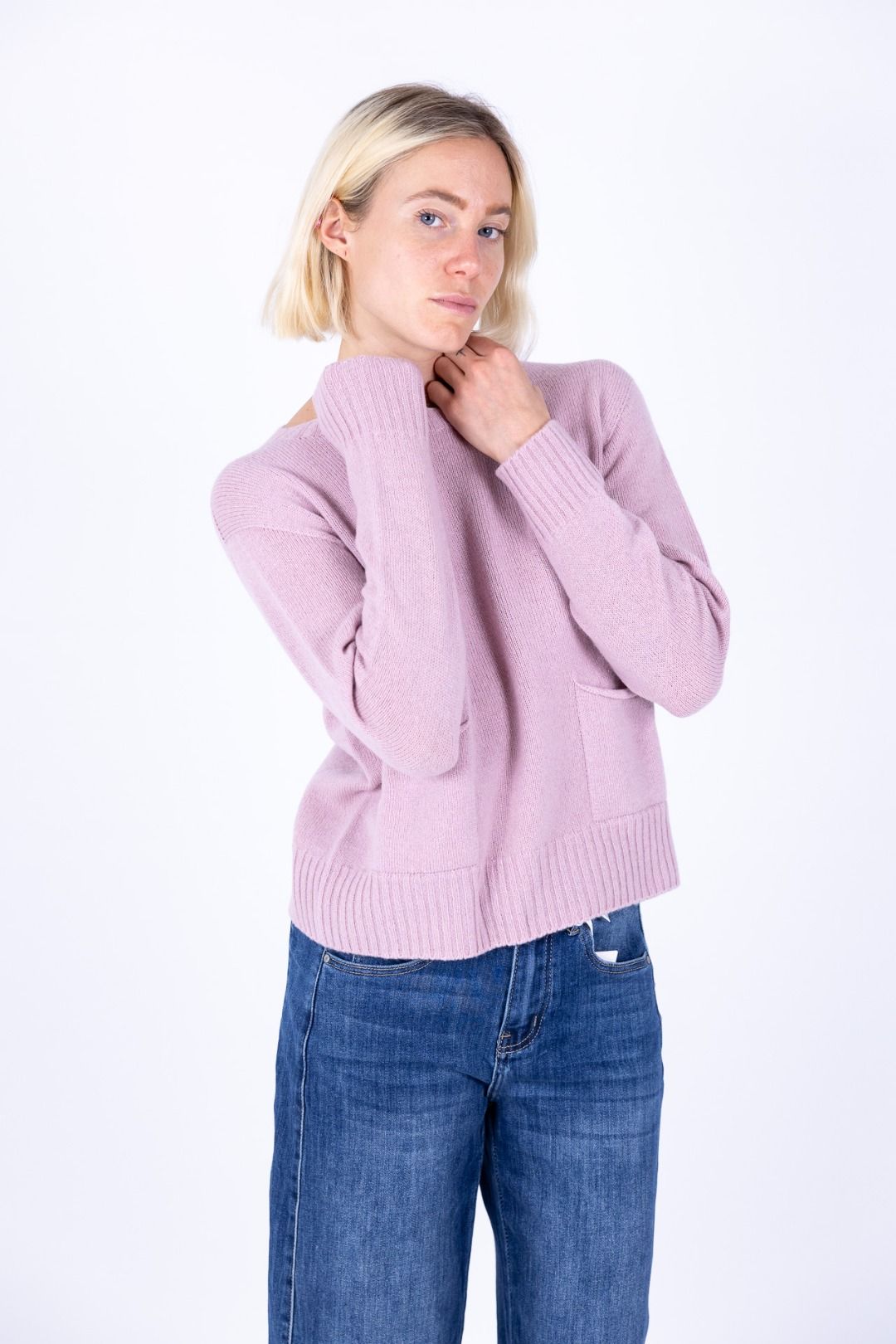 Nhoi Lab - Maglia con taschine girocollo