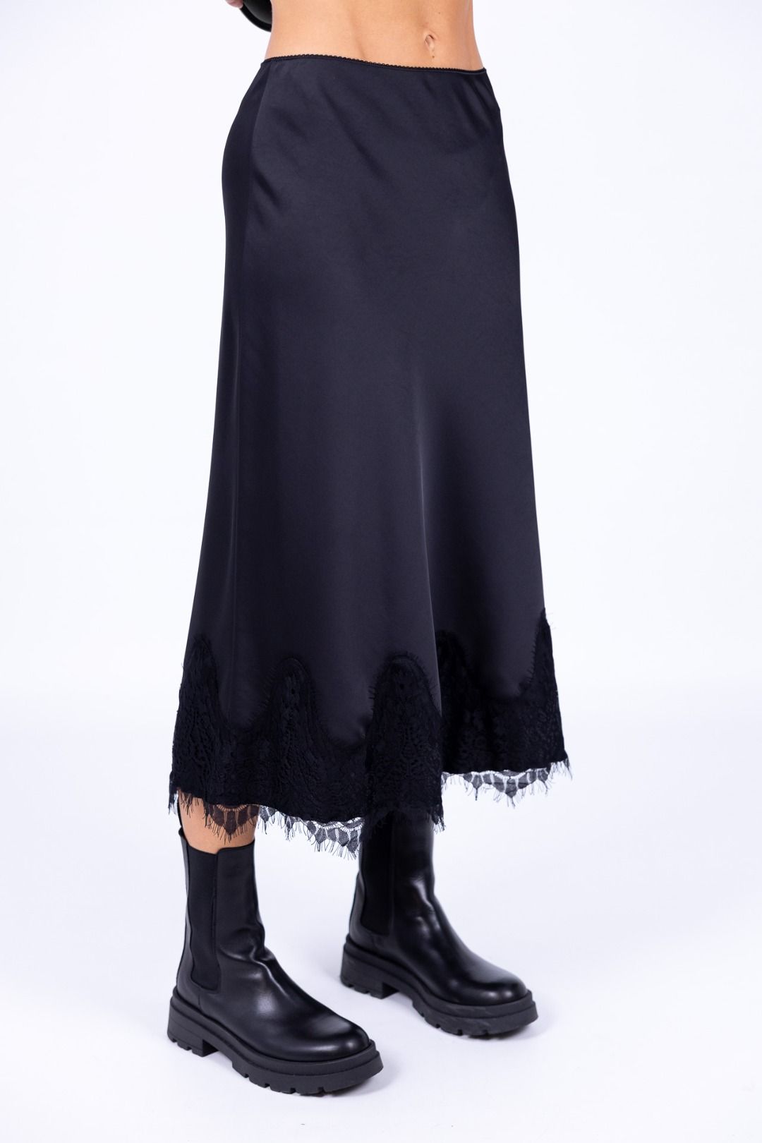 Tensione In - Gonna satin pizzo