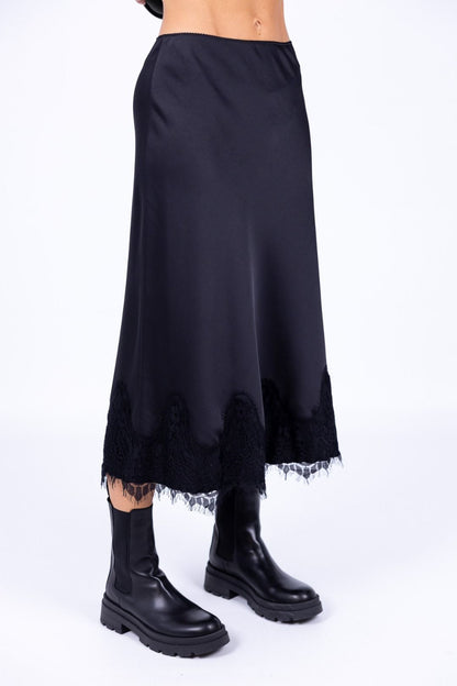Tensione In - Gonna satin pizzo
