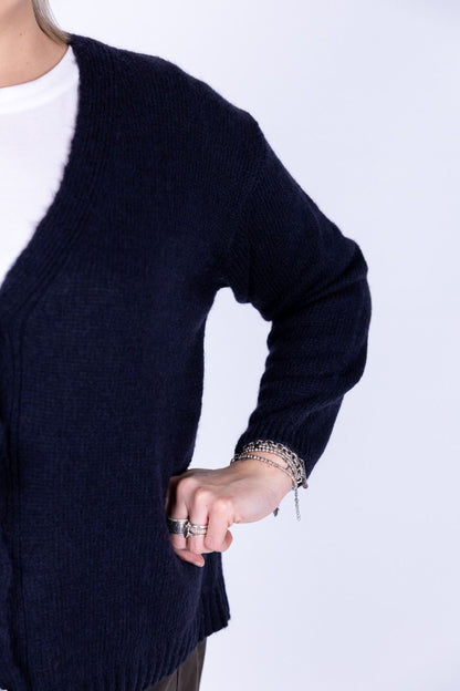 Susy Star - Cardigan con bottone gioiello