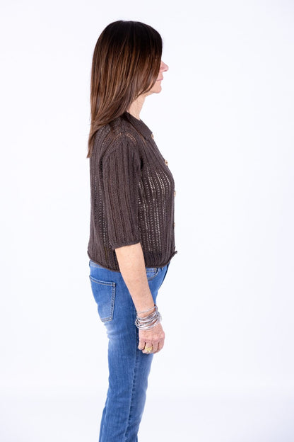 Le Streghe - Giacchino con colletto traforato