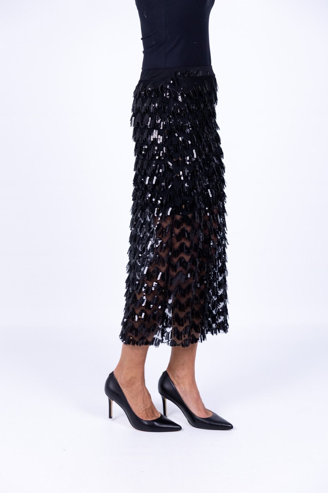 Le Streghe - Gonna tubino paillettes