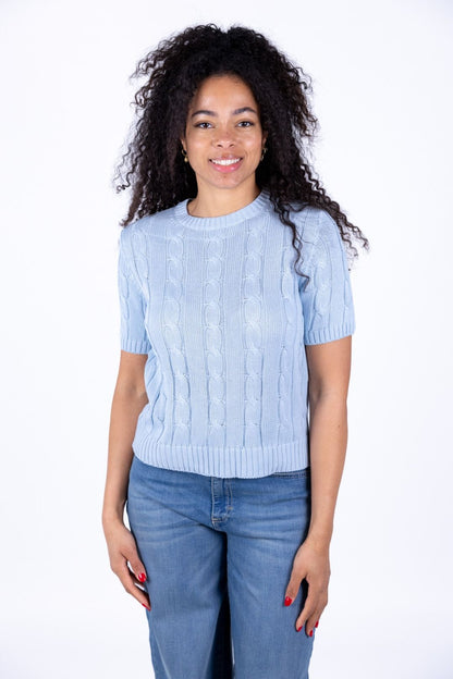 Novepuntouno - Maglia treccia manica corta