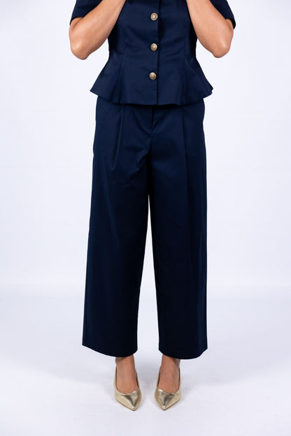Tensione In - Pantalone cotone con pence