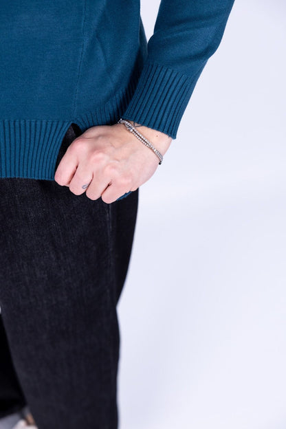 Ragno - Maglia collo a giro con costine sul collo