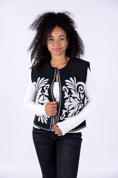 Tensione in - Gilet ricamo