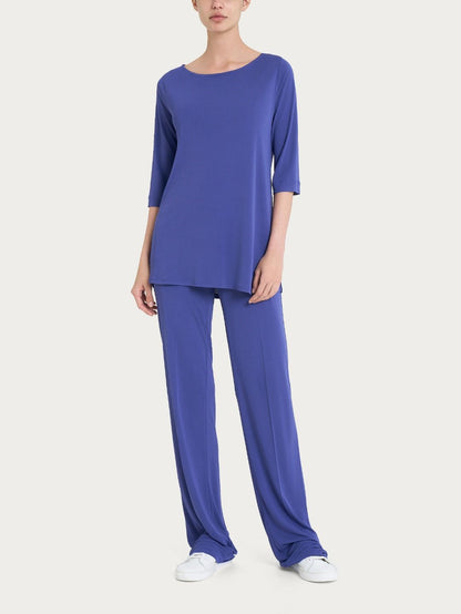 Ragno - Pantalone ampio in crepe satin