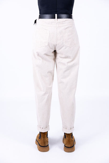 Le Streghe - Pantalone Carrot in velluto