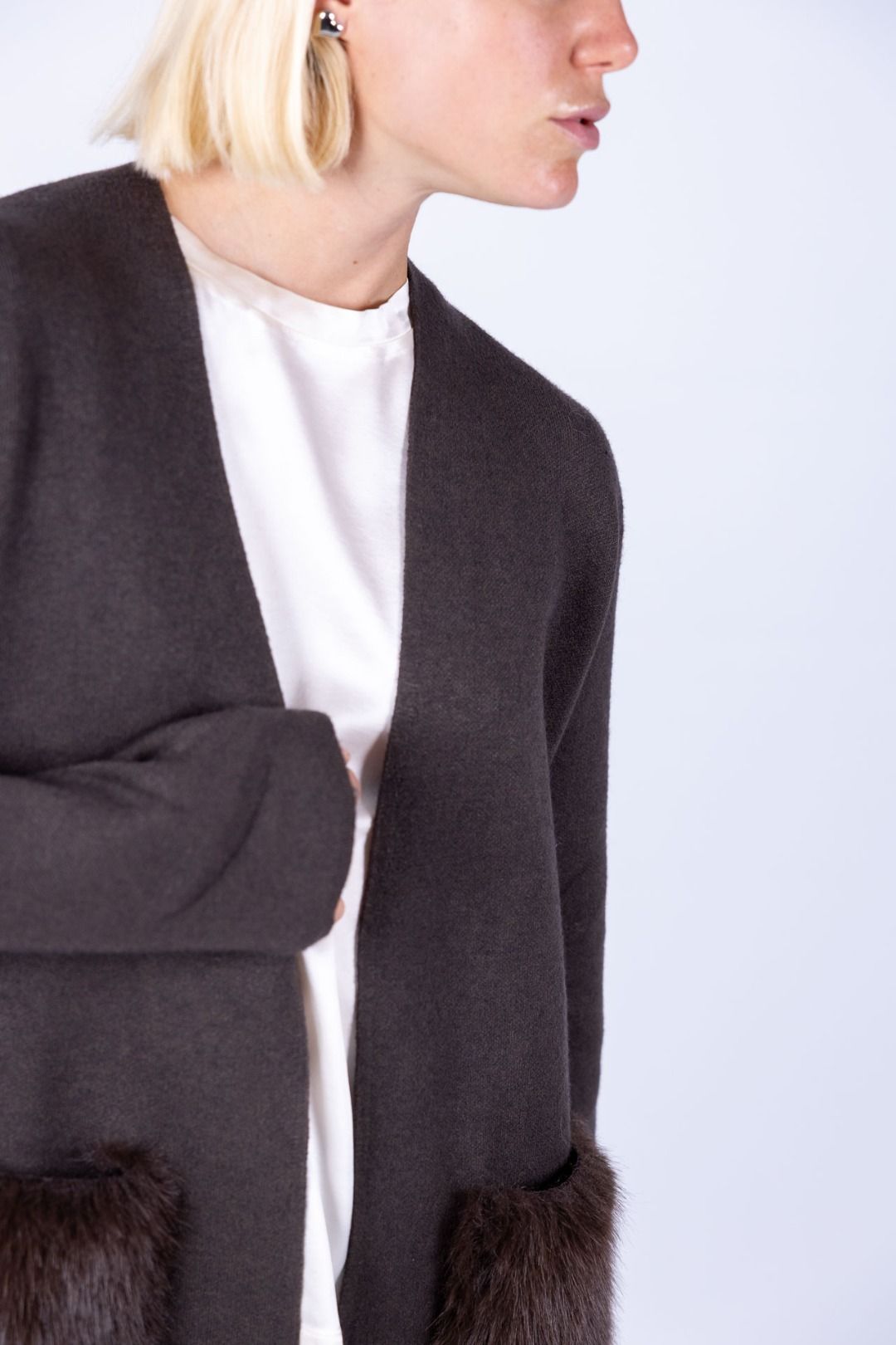 Susy Mix - Cappotto tasche ecopelliccia