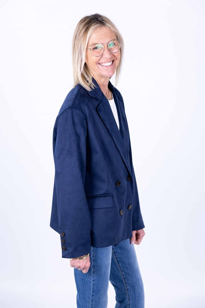 Tensione In - Giacca Over doppio petto blu