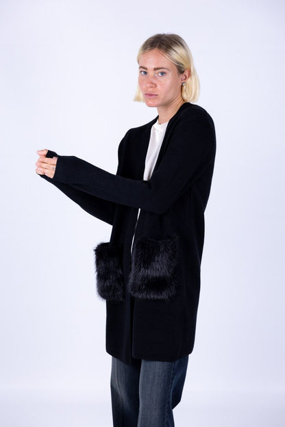 Susy Mix - Cappotto tasche ecopelliccia