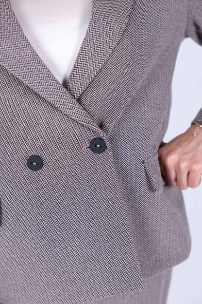 Ragno - Completo spinato curvy giacca e pantalone