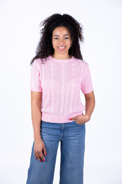 Novepuntouno - Maglia treccia manica corta