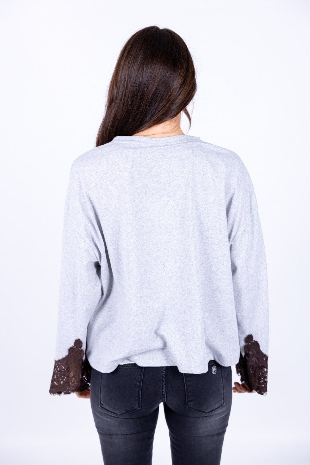 Tensione In - T-Shirt manica lunga polsino in pizzo