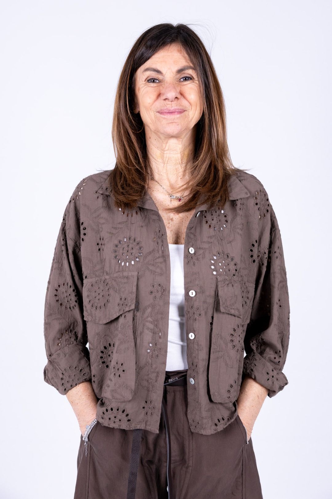 Susy Mix - Giacca sangallo con taschino