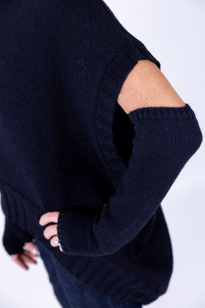 Tensione in - Gilet stondato con manicotti