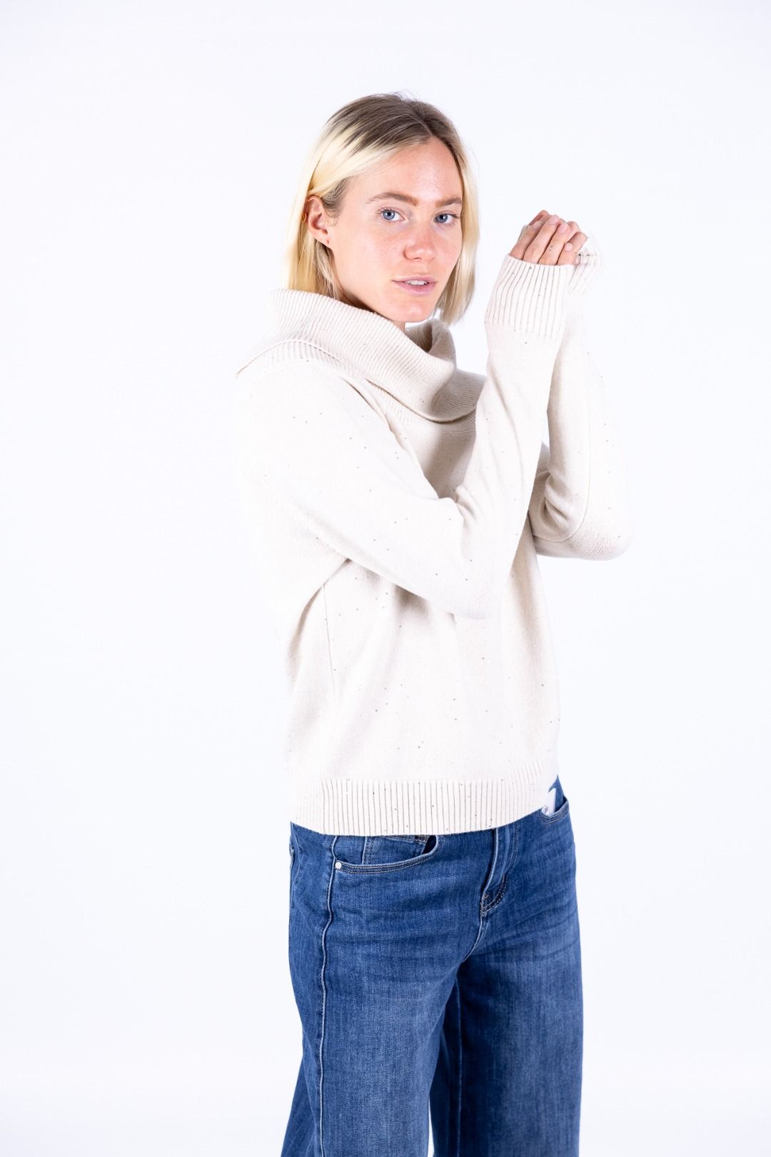 Susy Mix - Maglia shiffer con paillettes