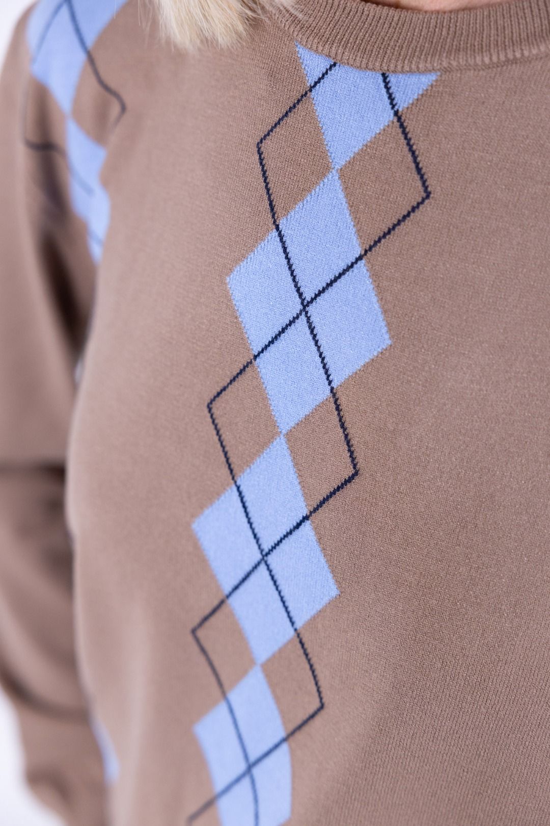 Tensione In - Maglia girocollo rombi