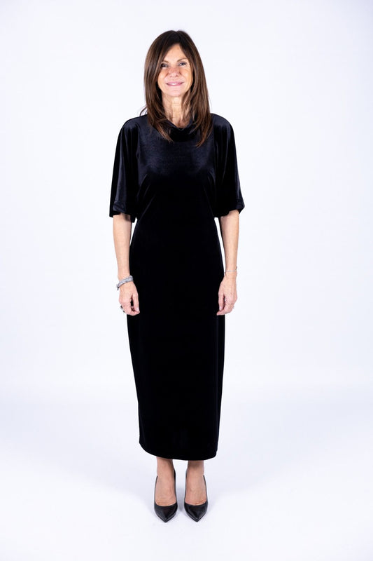 Tensione In - Abito ciniglia nero