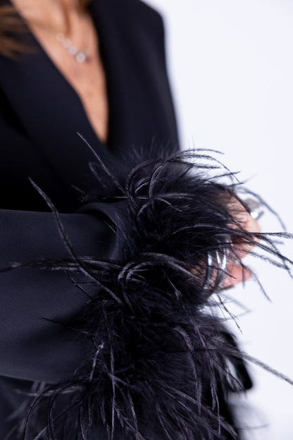 Tensione in - Giacca fluida con piume