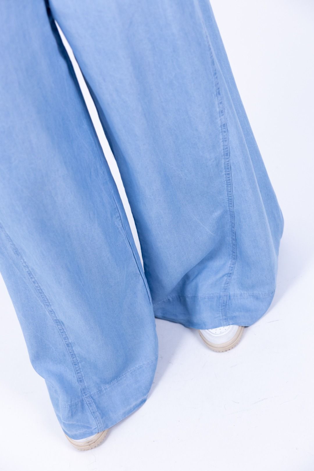 HaveOne - Pantalone palazzo chambray