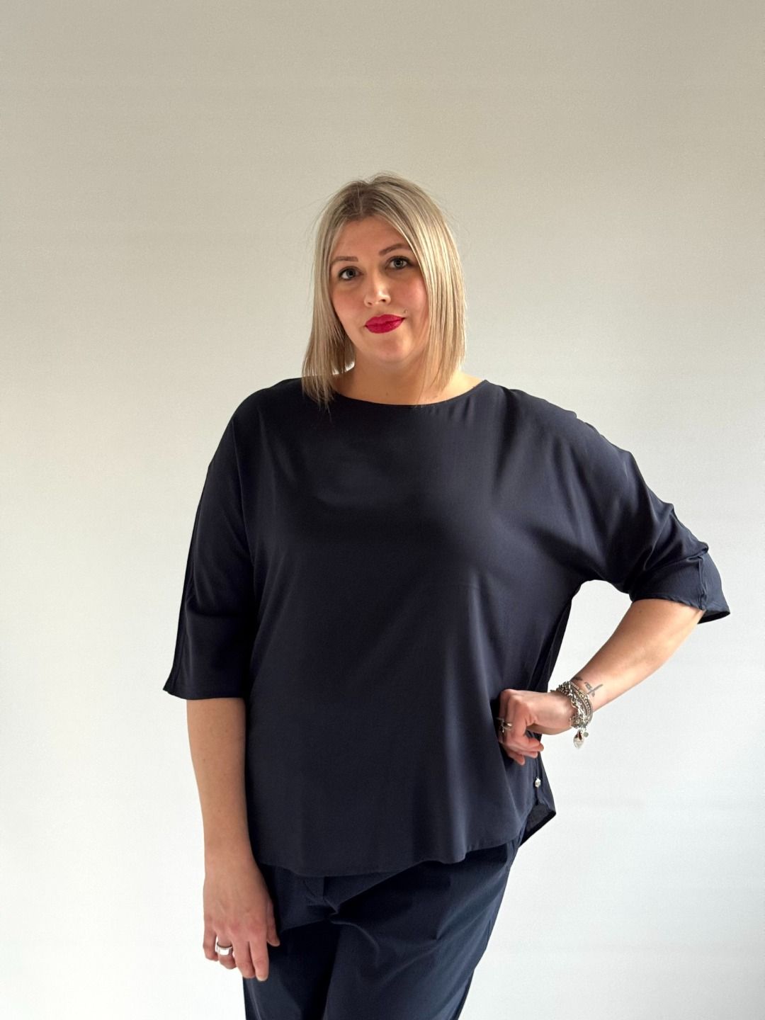 Ragno - Camicia Voile Stretch manica 3/4 Kimono C