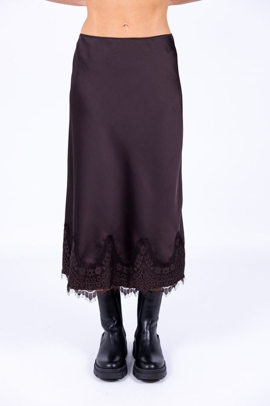 Tensione In - Gonna satin pizzo