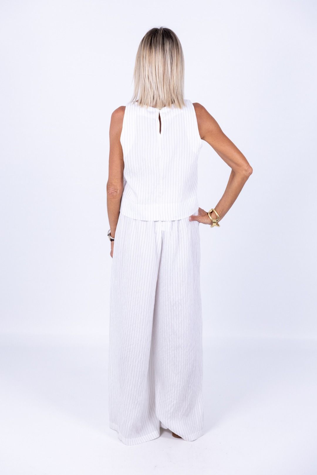 Le Streghe - Completo top con pantalone a righe