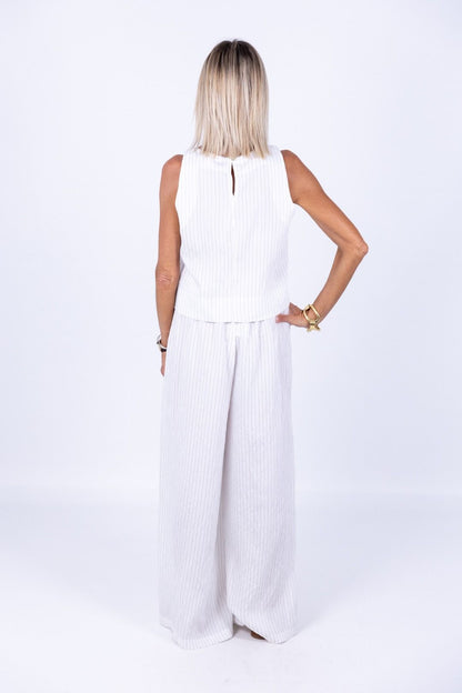Le Streghe - Completo top con pantalone a righe