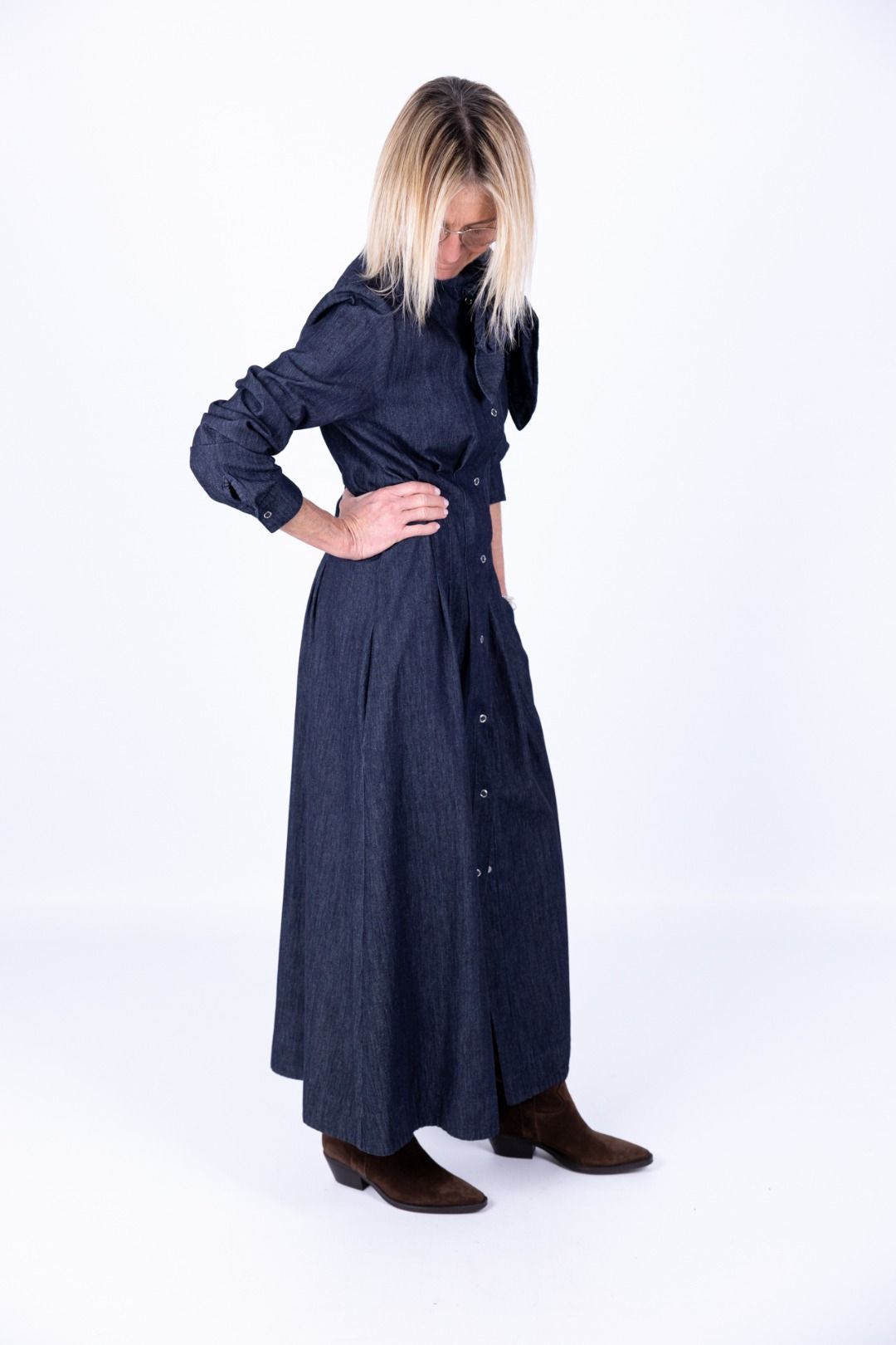 Le Streghe - Abito chemisier con fiocco