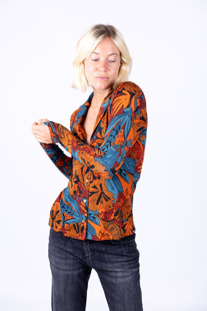 Surkana - Camicia fantasia collo smoking