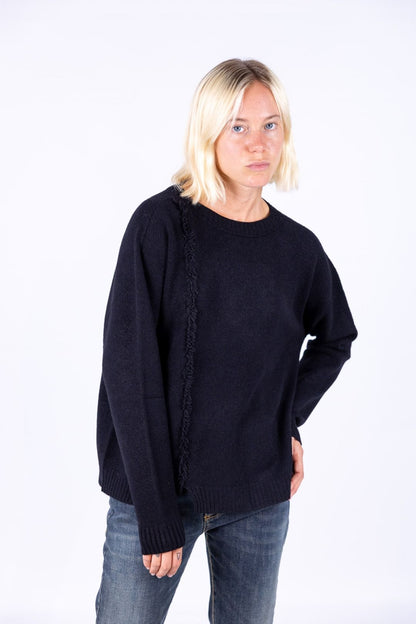 Arvs - Maglia barchetta con frangia verticale