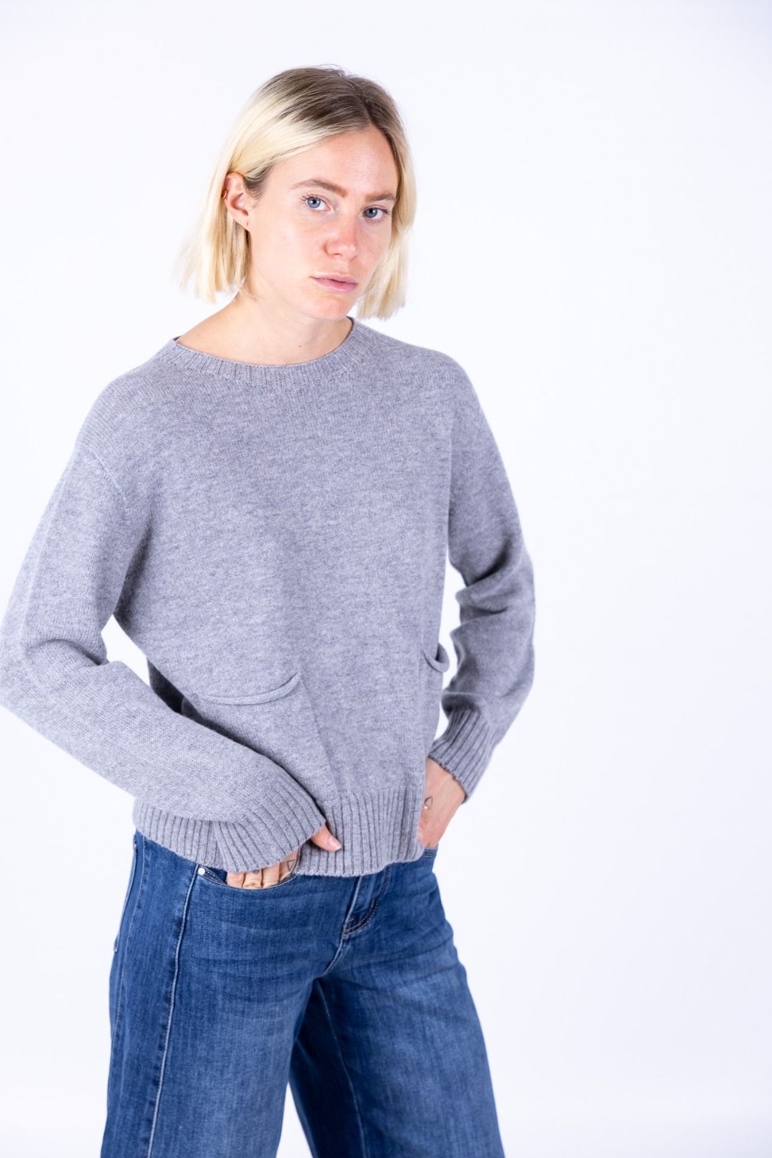 Nhoi Lab - Maglia con taschine girocollo