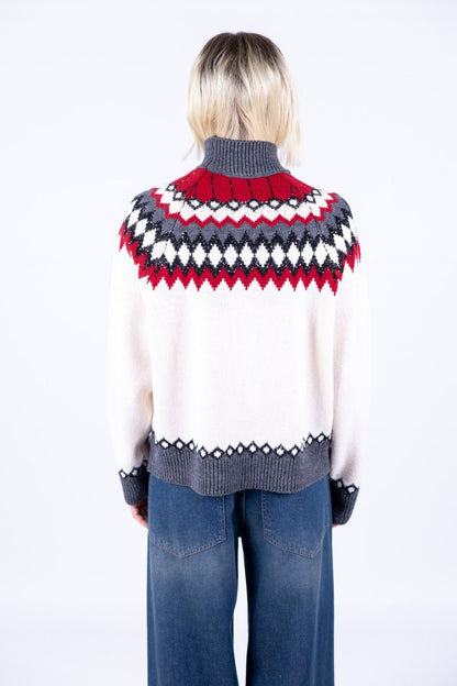 HaveOne - Girocollo rombi in lurex