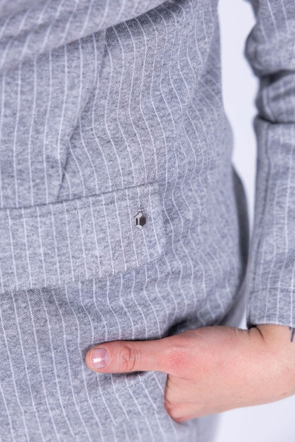 Ragno - Completo gessato curvy giacca e pantalone