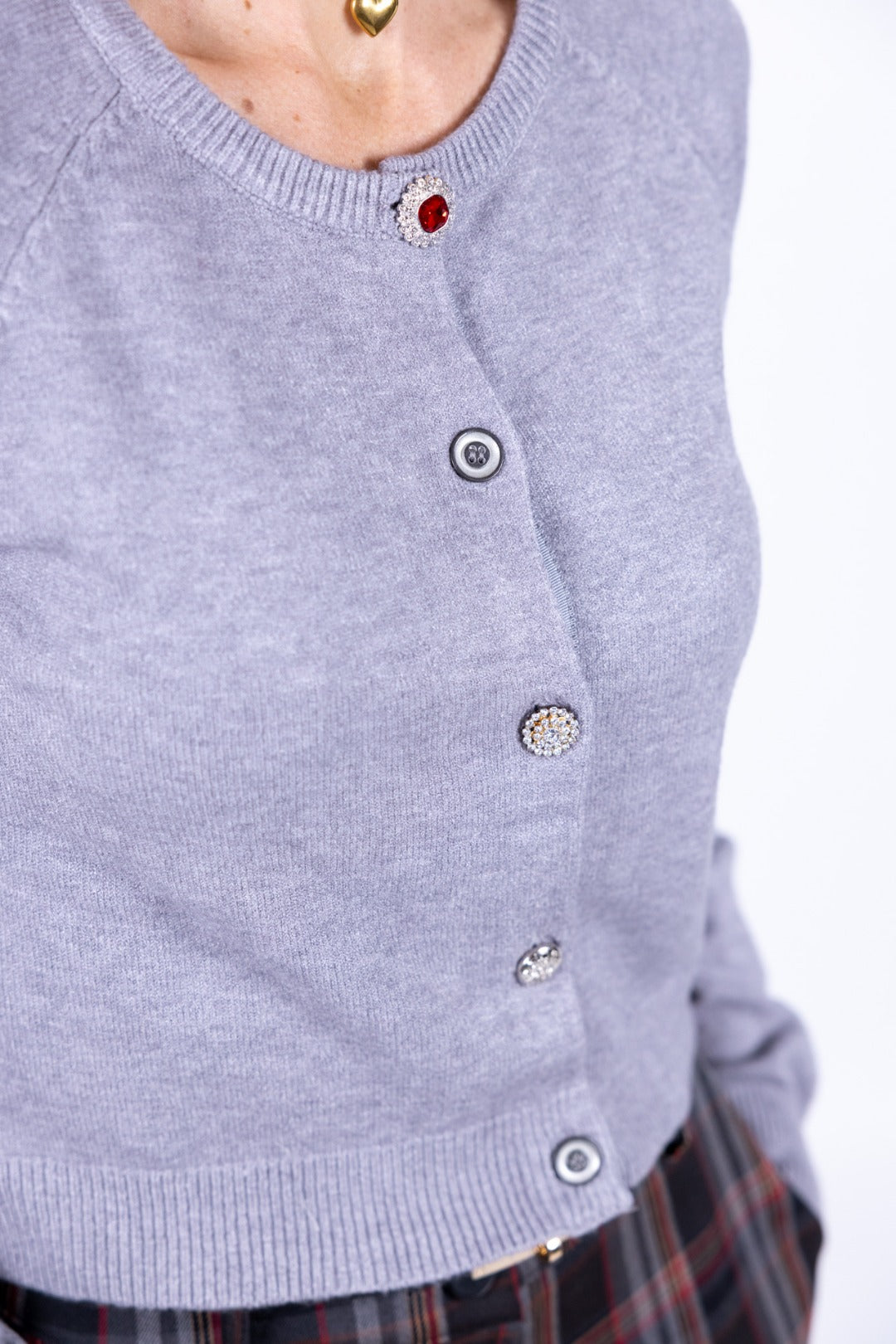 Susy Mix - Maglia bottoni gioiello