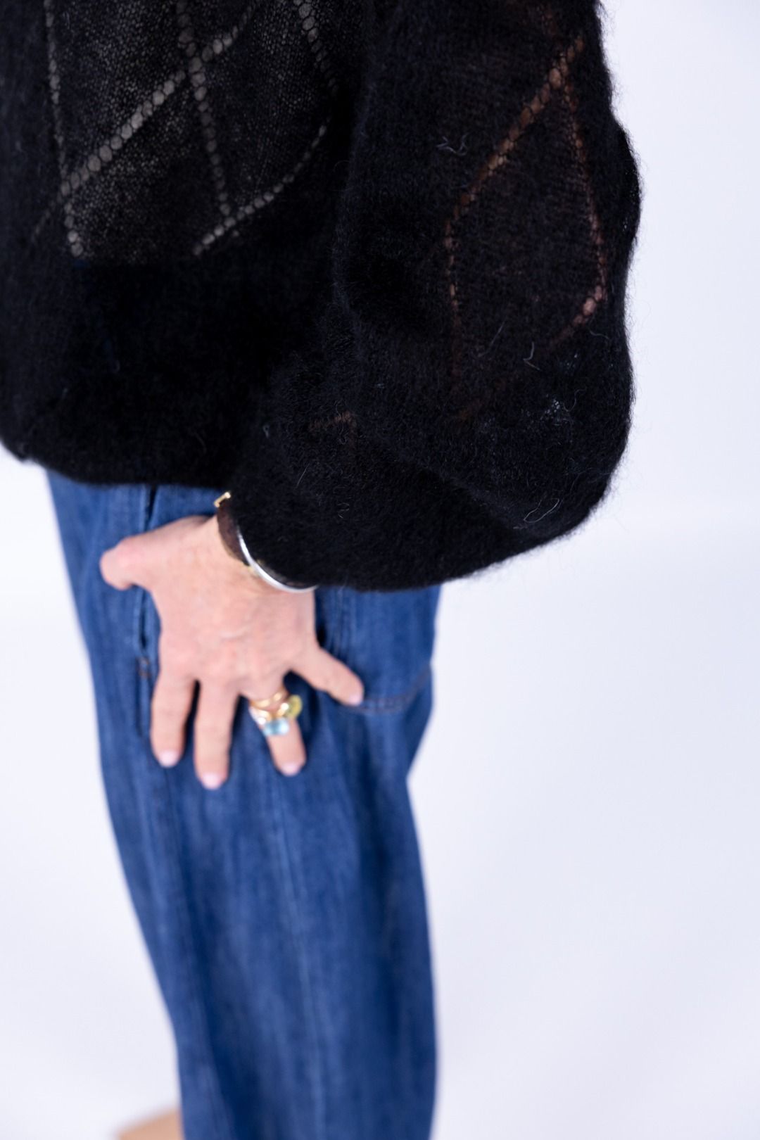 Amorė - Maglia ricamo kid mohair