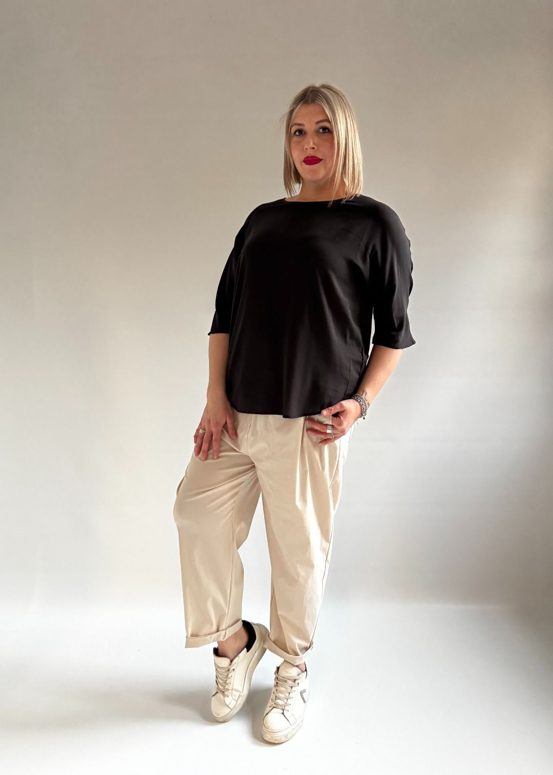 Ragno - Camicia Voile Stretch manica 3/4 Kimono C