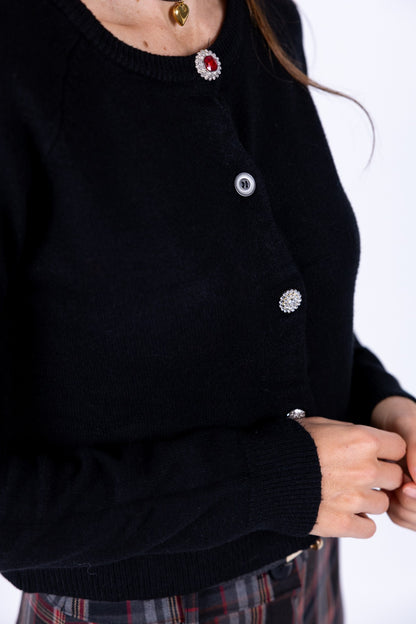Susy Mix - Maglia bottoni gioiello