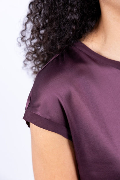Susy Mix - Top stretch c/bordo