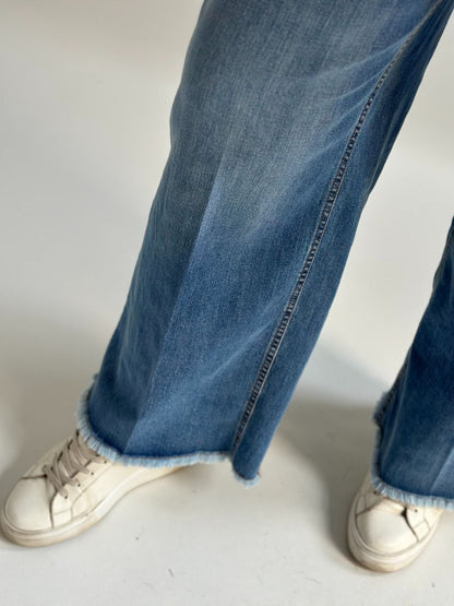 Susy Star - Jeans palazzo con frange