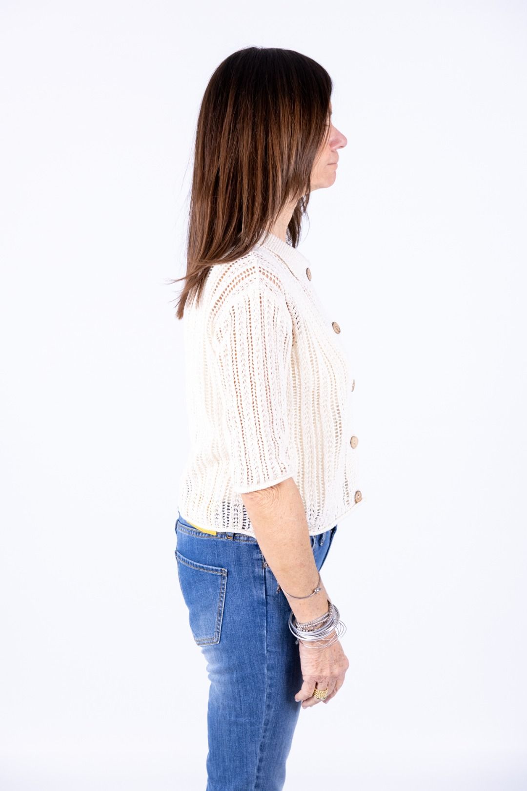 Le Streghe - Giacchino con colletto traforato