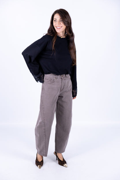 Tensione In - T-Shirt manica lunga polsino in pizzo