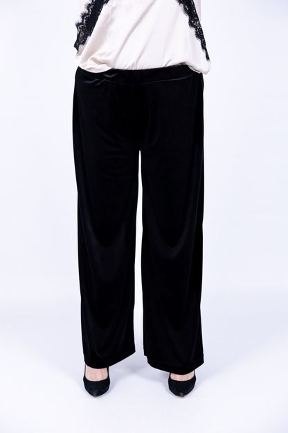 Susy Star - Pantalone palazzo in ciniglia