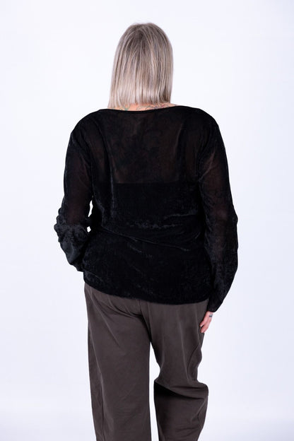 Susy Star - Maglia ciniglia collo barchetta